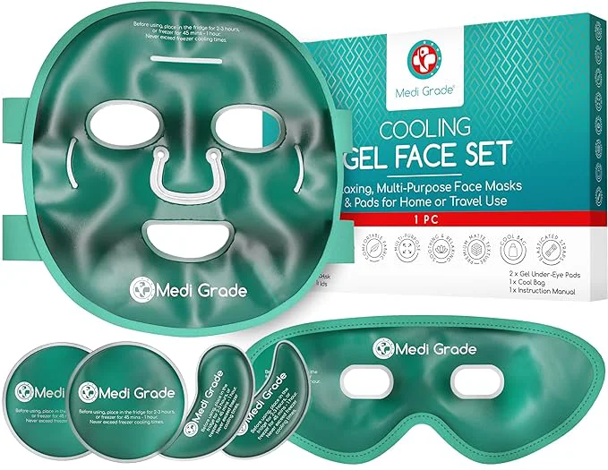 Prestigious Medi Grade Cooling Ice Face Mask and Cooling Eye Mask Certified