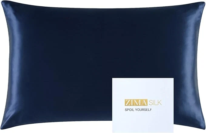 Carefully Designed ZIMASILK 25 Momme Pure Mulberry Silk Pillowcase for Hair and Skin Care Highest Grade 6A Pillow Cases for Women Long-Lasting Durablity Gift for Women Men 1Pc King 20 quot x36 quot Navy Blue Original Design