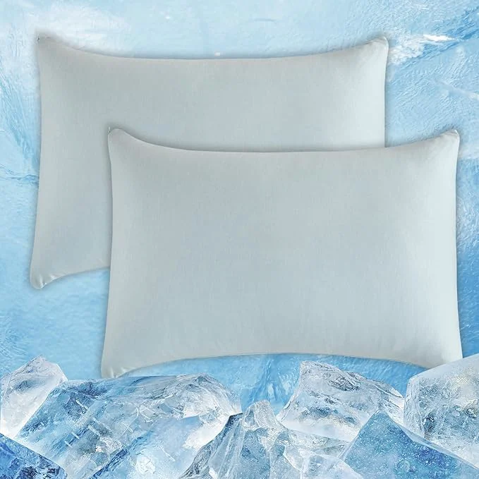 Smooth CHOSHOME Cooling Pillow Cases Zipper Pillow Covers Q-Max gt 0.45 Zippered Pillowcases for Hot Sleepers Soft Breathable Skin-Friendly 2 Pack Standard 20 quot x26 quot Ice Blue Practical