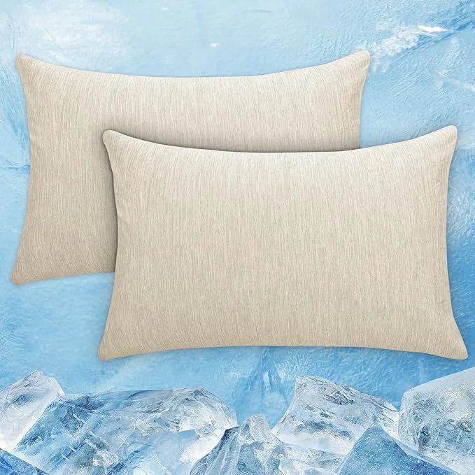 Environmentally Friendly CHOSHOME Cooling Pillow Cases Zipper Pillow Covers Q-Max gt 0.45 Zippered Pillowcases for Hot Sleepers Soft Breathable Skin-Friendly 4 Pack Standard 20 quot x26 quot Beige Powerful