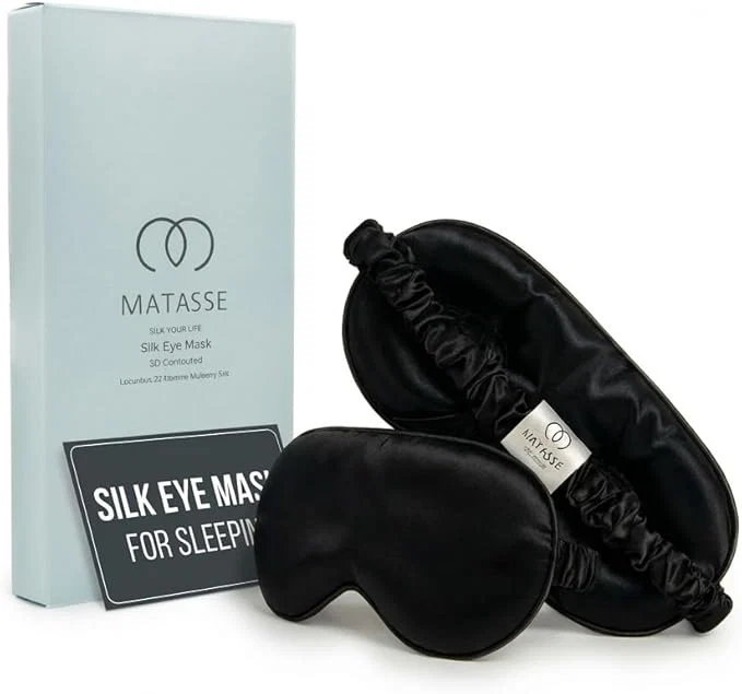 Pure MATASSE Mulberry Silk Sleep Mask 22 Momme Grade 6A Comfortable