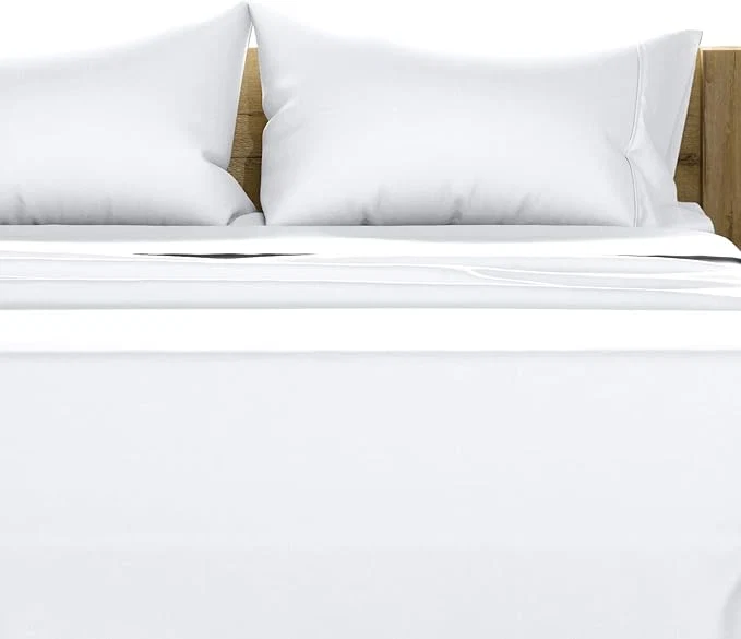 Clean TEXAS LINEN CO. Egyptian Cotton Split King Sheets Sets for Adjustable Bed – Luxury 1500 Thread Count Split Top King Sheets 5 PC White Breathable Cooling Sateen Weave 17 quot Deep Pocket Sheet Classic