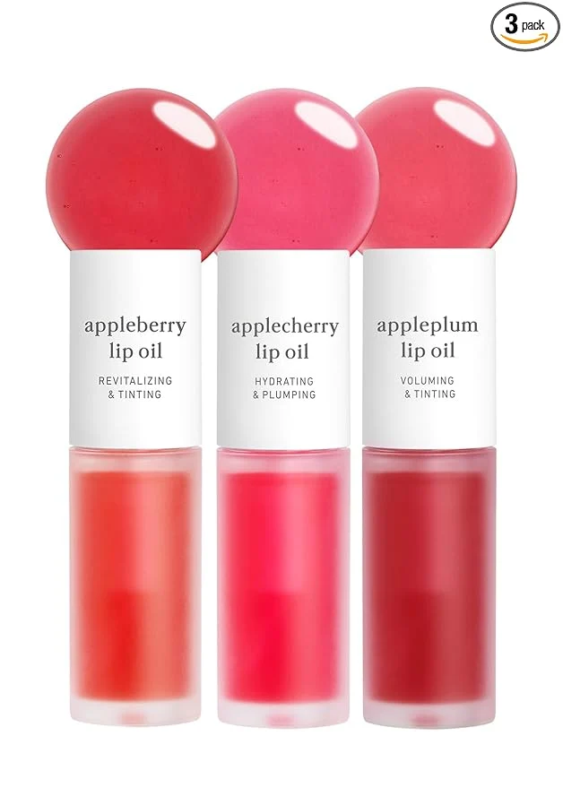 Professional NOONI Vegan Appleseed Lip Oil Set Breathable