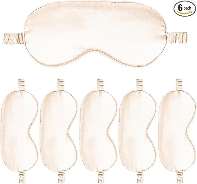 Smooth 6PACK Silk Sleep Mask Satin Eye Masks Blackout Silky Eyeshade Cover Soft Expertly Made