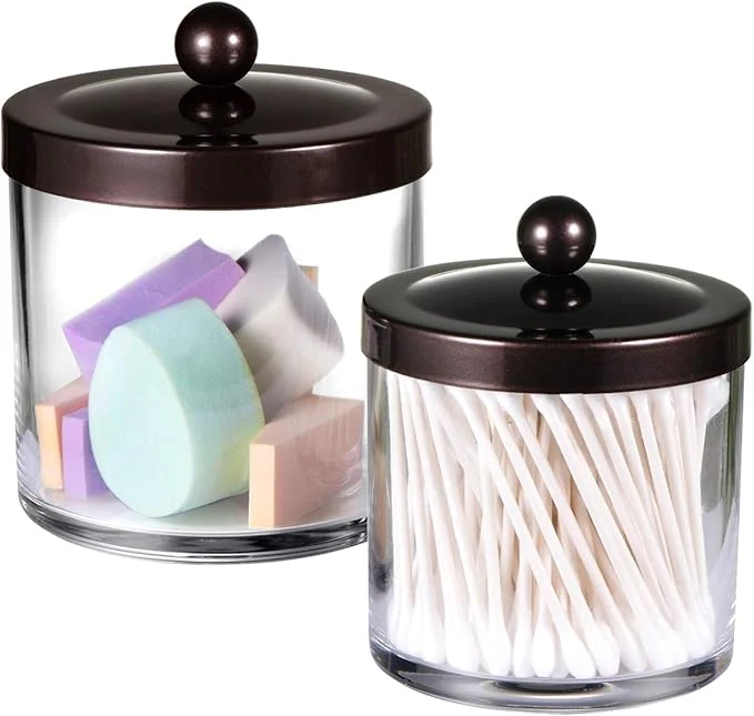 Contemporary SheeChung 2-Pack Plastic Apothecary Jars Clean