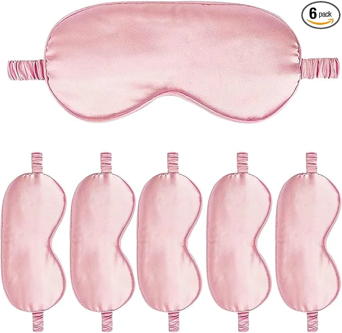 Reliable 6PACK Silk Sleep Mask Satin Eye Masks Blackout Silky Eyeshade Cover Soft Breathable