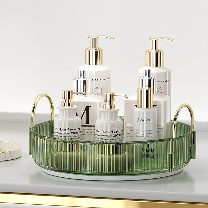 Classic Rotating Makeup Organizer for Vanity Spinning Cosmetics Storage for Bathroom Easy-to-Use