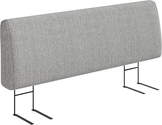 High-Quality 4.7 Headboard Only for King Size Bed No Drill Needed Gray 5-Min Assembly Upholstered Headboard for 8–14 Inch Mattress Washable Cover for Renters Dorm Kids Pet Recyclable