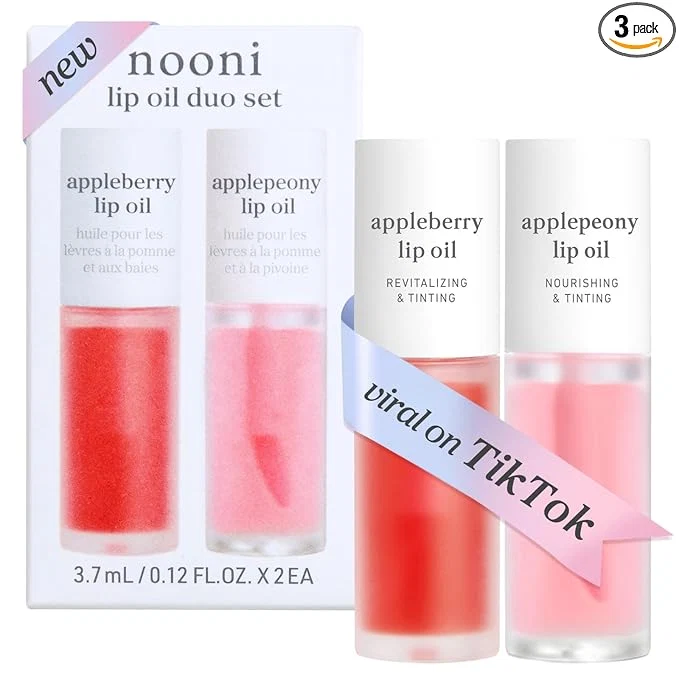 Prestigious NOONI Korean Lip Oil Set Professional
