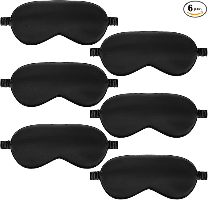 Crafted Silk Sleep Masks 6 Pack Eye Masks High-Performance