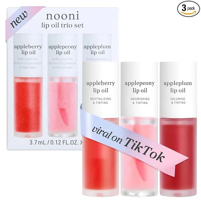 Certified NOONI Korean Lip Oil Set Reliable