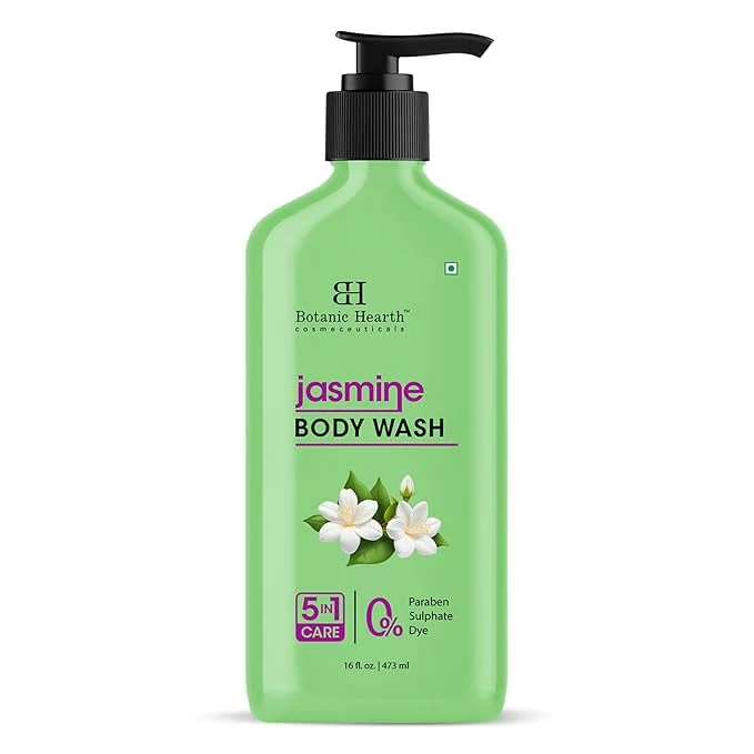 Premium Botanic Hearth Jasmine Body Wash – Gentle 5-in-1 Cleansing Formula Verified