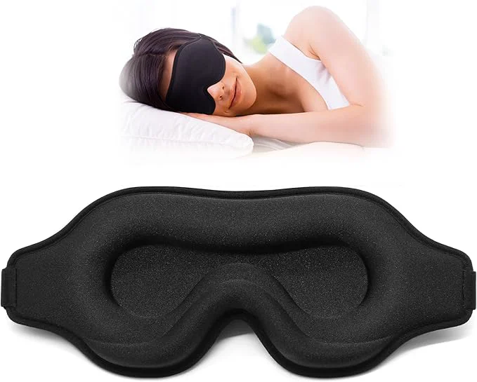 Clean Sleep Eye Mask for Men Women Sleeping Mask for Side Sleeper Travel Blackout Safe