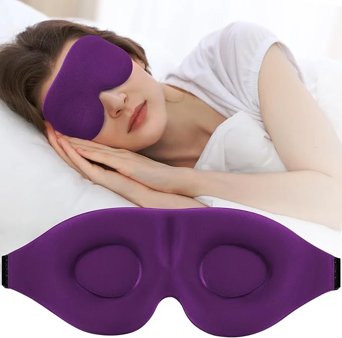 Relaxed ZGGCD Sleep Mask for Side Sleeper Light Blocking Sleeping Eye Mask for Women Effective