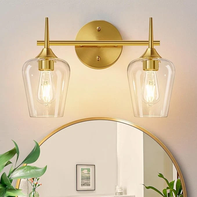 User-Friendly MOKATNG 2-Light Bathroom Light Fixtures Bathroom Lighting Fixtures Over Mirror Elegant