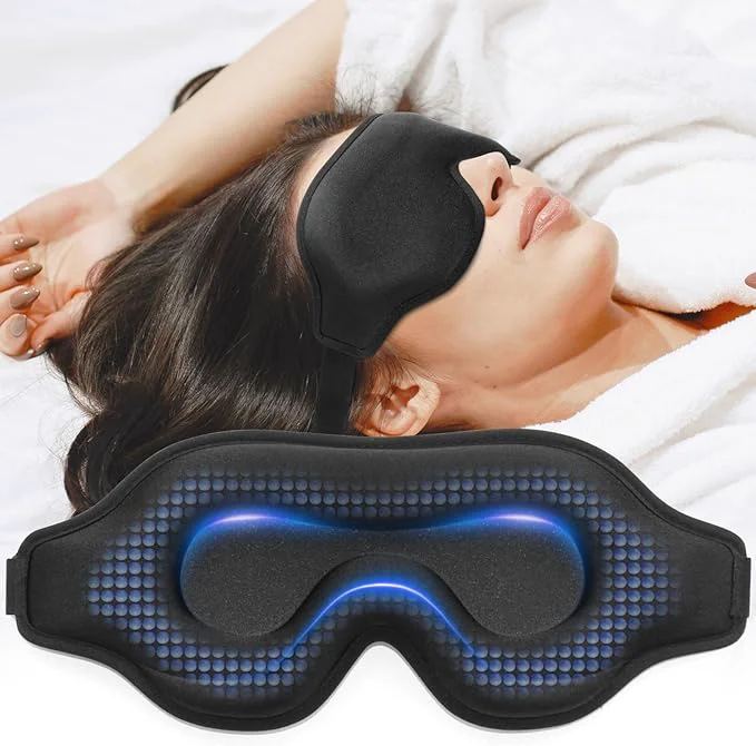 Fine Crafted Sleep Eye Mask for Men Women Weighted Sleeping Mask for Side Sleeper Travel Eco-Friendly