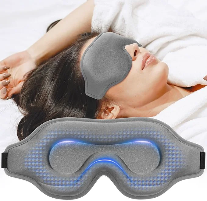 Secure Sleep Eye Mask for Men Women Weighted Sleeping Mask for Side Sleeper Travel Prestigious
