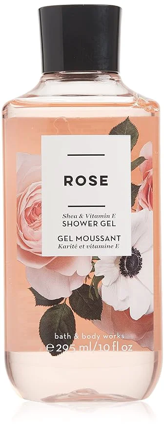 Solid Bath Body Works Rose Shea Vitamin E Shower Gel 10 Oz Green