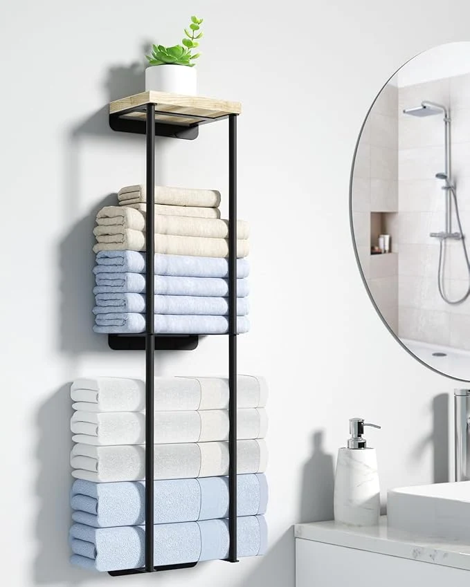 Fast Towel Racks for Bathroom 2 Tier Wall Towel Holder Elegant
