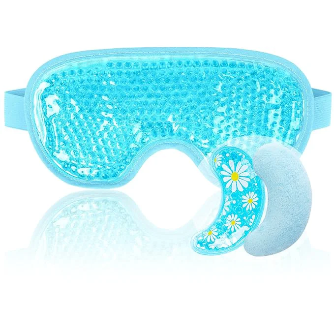 Natural NEWGO Cooling Eye Mask for Puffy Eyes Cold Eye Mask Eye Ice Pack for After Premium Material