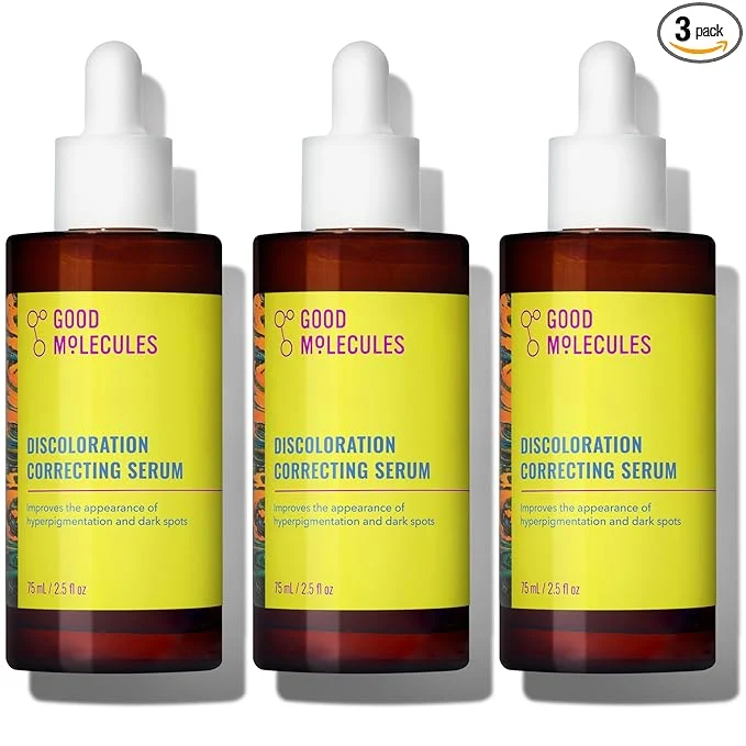 Eco-Friendly Good Molecules Discoloration Correcting Serum Pack 3 – 75 ml 2.5 fl oz Each Durable