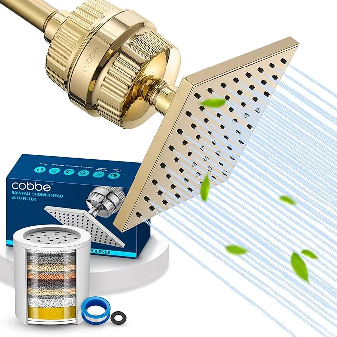 Safe Cobbe High Pressure Filtered Shower Head Combo Rain Shower Head Stylish