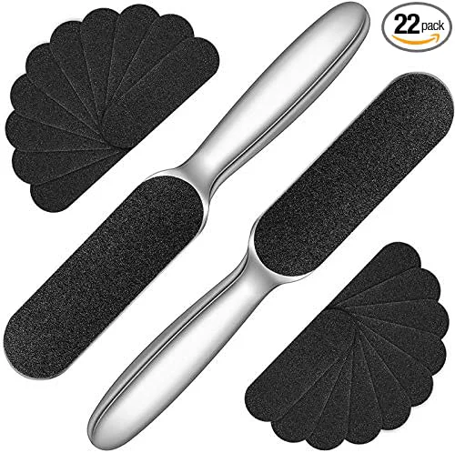 Practical Mudder 2 Pieces Stainless Steel Pedicure Foot File Callus Remover Foot Scrubber Responsible