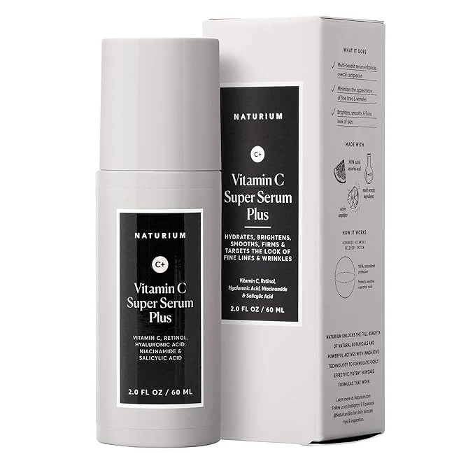 Selected Naturium Vitamin C Super Serum Plus Jumbo Smoothing Face Care plus Retinol Fine Crafted