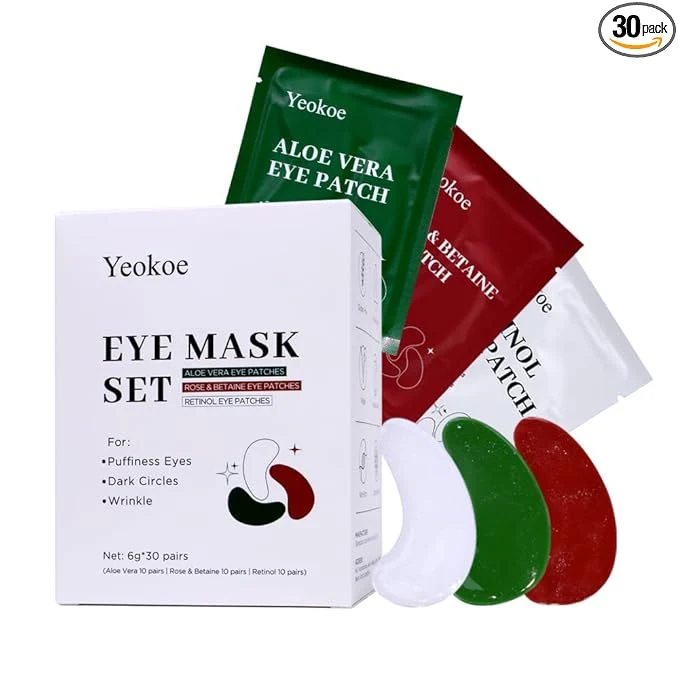 Solid Yeokoe Under Eye Patches For Puffy Eyes and Dark Circles Wrinkle 30 Pairs Face Comfortable