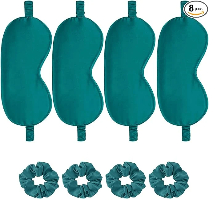Proven Satin Eye Mask 8Pcs Silk Sleep Masks Silky Blindfold Eyeshade Blackout Eyes Luxury