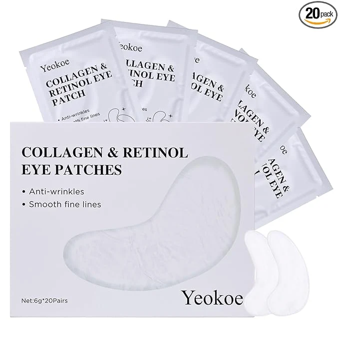 High-Quality Yeokoe Under Eye Patches for Dark Circles Puffy Eyes 20 Pairs Face Masks Comfortable