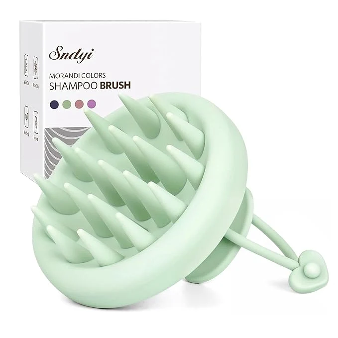 Powerful Sndyi Silicone Scalp Massager Shampoo Brush Hair Scrubber Safe