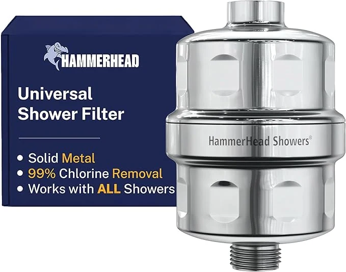 Official HammerHead Showers® Solid Metal Shower Head Filter – KDF 55 Shower Filter Fast