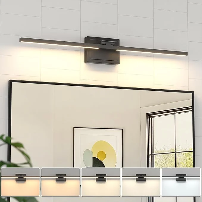 Official VOLISUN Bathroom Vanity Light 31.5 inch 5CCT Dimmable 28W LED Bathroom Light Fine Crafted