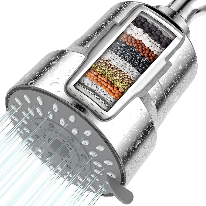 Pure Filtered Shower Head 2-in-1 Shower Head Filter-5 Modes High Pressure Output Clean