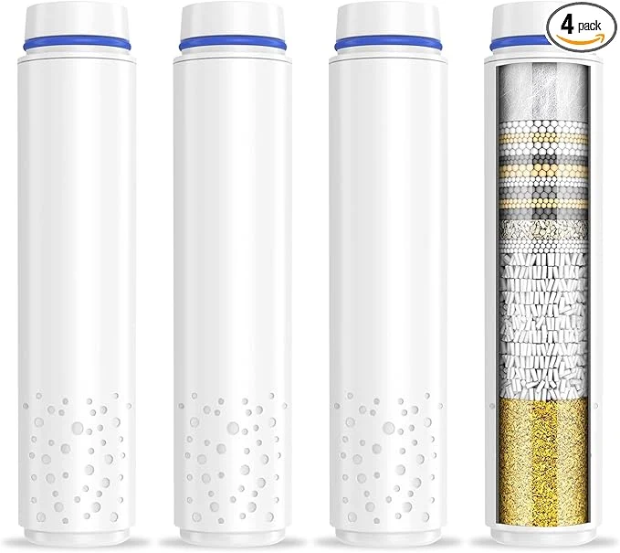 Genuine PWERAN 4 Pack Shower Filter for Handheld Shower Head 15 Stage Easy-to-Use