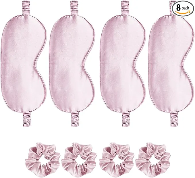 Optimized Satin Eye Mask 8Pcs Silk Sleep Masks Silky Blindfold Eyeshade Blackout Eyes Outstanding