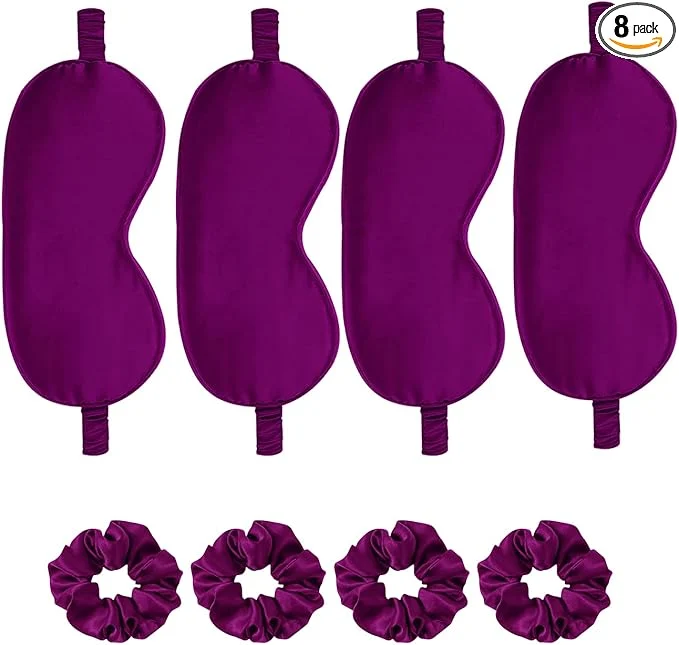 Reliable Satin Eye Mask 8Pcs Silk Sleep Masks Silky Blindfold Eyeshade Blackout Eyes Excellent