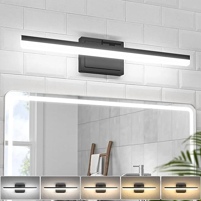 Lightweight VOLISUN Modern Bathroom Vanity Light 24 inch 24W Dimmable 5CCT Led Bathroom Traditional