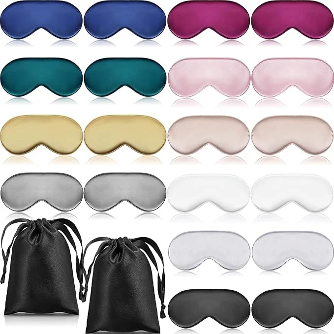 Trendy 20 Pieces Silk Sleep Mask Eye Mask Smooth