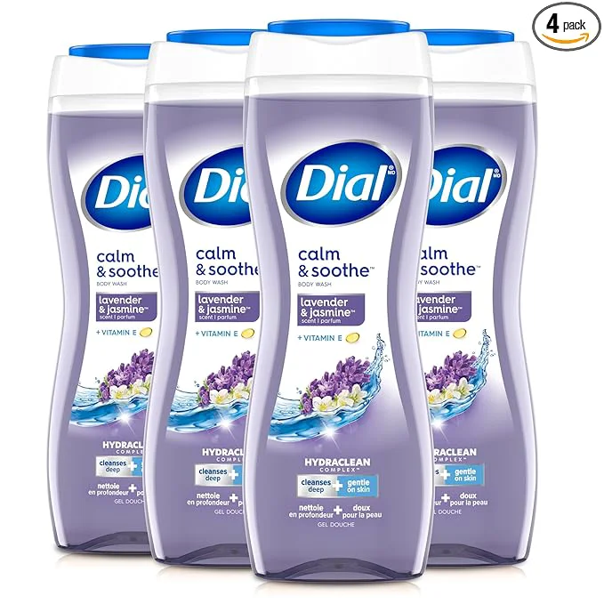 Crafted Dial Body Wash Calm Soothe Lavender Jasmine Scent 16 fl oz Flexible