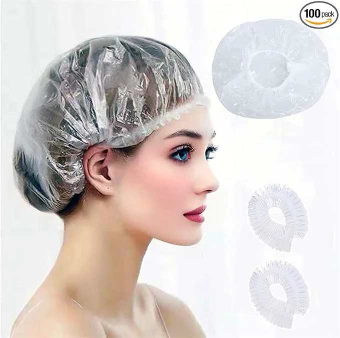Artisan 100 PCS Disposable Shower Caps Thickened Waterproof Hair Bath Caps Powerful