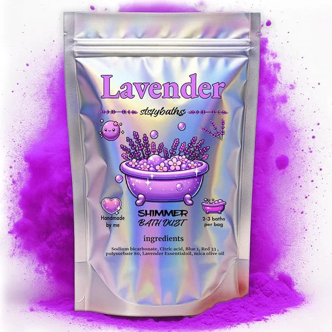 Exceptional Purple Lavender Shimmer Bath Bomb in A Bag Reliable