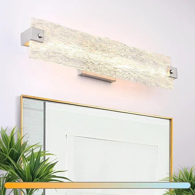 Prestigious Brushed Nickel LED Bathroom Vanity Light 24.4 Inch 15W Modern Dimmable Authentic