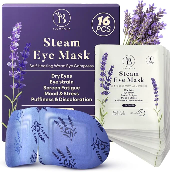 Powerful 16 Pack Lavender Steam Eye Mask Lightweight