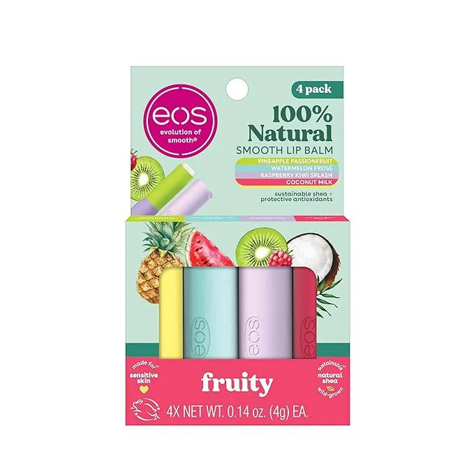Minimalist eos Natural Lip Balms- Coconut Milk Pineapple Passionfruit Watermelon Efficient