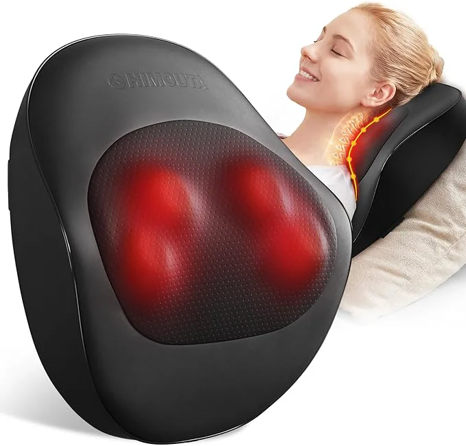 Lightweight Electric Neck Massager Pillow Ultra-Quiet Corded Neck and Shoulder Massager Breathable