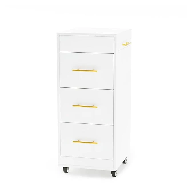 Healthy Salon Trolley Cart with Wheels 3-Drawer Rolling Hair Styling Station Mobile Artisan