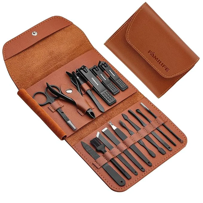 Advanced FAMILIFE Gifts for Men Manicure Set Clippers Manicure Kit Nail Clipper Sets Sustainable