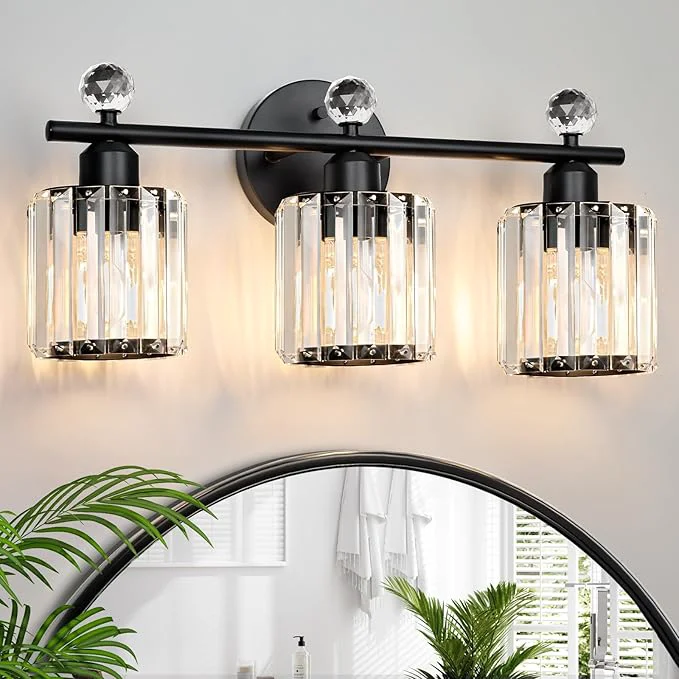 Genuine Modern 3 Light Crystal Vanity Light Crystal Bathroom Light Fixtures Compatible Effective
